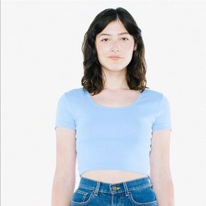 American Apparel Baby Rib Crop Tee